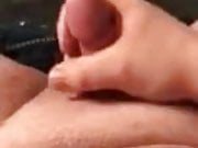 Tiny cock lubed wank no cum