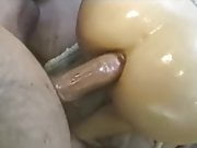 Oil wife. Homemade anal sex