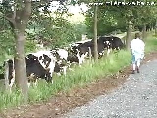 Big Natural Tits, Lactating, Milk, Farm Girls