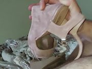 Wedges heels fucking with pantyhose condom