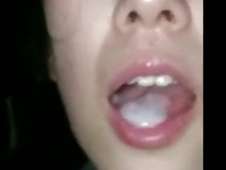 amateur japanese cum in mouth