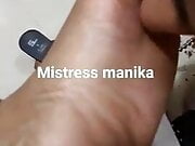 Indian mistress manikka bose foot feeding