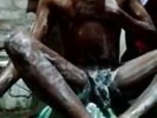 Tamil boy Venkat bathing nudely 