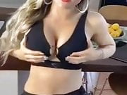 Joanna ''JoJo'' Levesque jiggling her big boobs in sexy top
