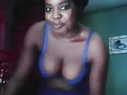 Maria, hot african slut mom is dancing on WhatsApp