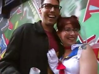 Spanish broad Eva loves picking up guys using her Sailor Moon outfit