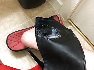 Quick Fuck and Cum on Louboutin Monicarina Boots