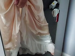 Trying on my wifes new satin...