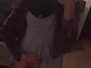 Selfie amateur ts playing with her cock