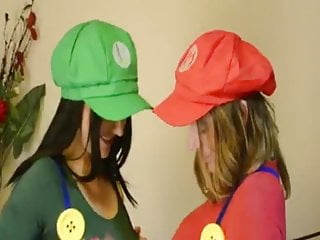 Cosplay, Mario, Not Sister, Licking Her Pussy