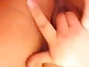 girl puting 4 fingers in pussy