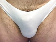 Just pissing in my white cotton thong