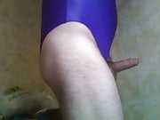 purple lycra  swimsuit