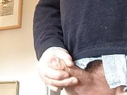 Foreskin pulling to cum 