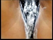 multiple squirting orgasms,, creamy pussy squirt through thong
