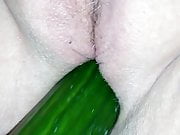 Fucking my Pregnant Missus with a Cucumber