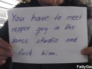 Fatty seduces skinny guy dance studio...