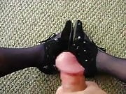 Cumming on wifes shoes while wearing them!