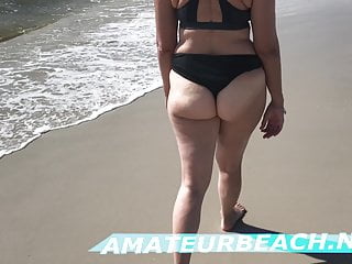 Big Ass Thong Bikini PAWG walks the beach (4K) - Vol 2 