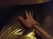 In Gold suit