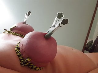 Mature solo masterbation tied tits bdsm...