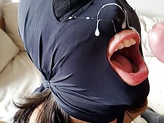 Cumshot, Cock, Masked Wife, Perfect Blowjob