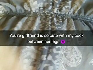 Your girlfriend looks so cute with my dick in her pussy!