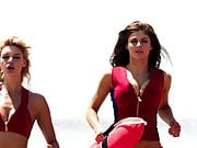 Kelly Rohrbach & Alexandra Daddario Boobs in Baywatch Scene