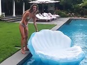 Nina Agdal at the pool