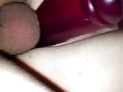 wife double vaginal with huge dildo