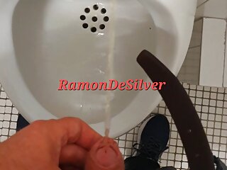 Master Ramon Pisses Toilet In Hot Leather Pants Sorry Cleaning Lady...