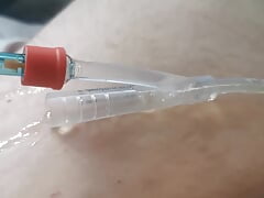 Playing with my catheter and cock 4