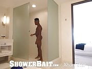 ShowerBait Interracial Fuck With Two Muscle Hunks