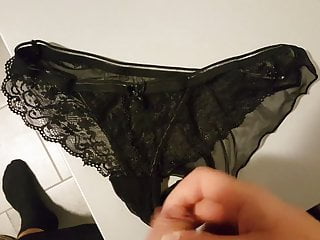 Cuming over sexy panties then shredder...