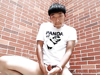 china boy cum Masturbation cute university library the roof