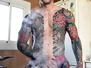 Sexy Tattoed Men In The Kitchen