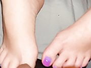 Two Beautiful Feet and 1 thick white nut 