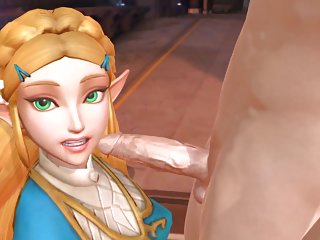 Princess Zelda&#039;s Legendary Deepthroat Blowjob