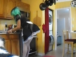 Sissy maid michelle cooking breakfast...