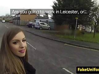 Busty uk slut analfucked by uniformed...