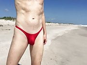 Red bikini at Playalinda 
