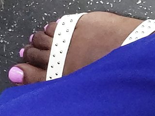 Ebony Foot Pretty Pink Toes