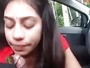 Indian blowjob in car