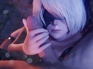 Bukkaked, Nier 2b, Blowjobs, Softcore