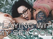 ElizabethHunny Plays with her Sex Doll Monica