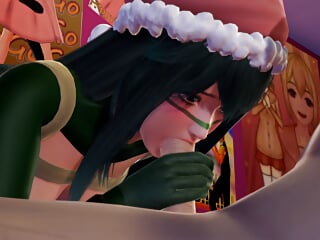 Tsuyu Asui&#039;s New Year&#039;s Eve Cosplay l 3D Hentai uncensored Boku no Hero Academia