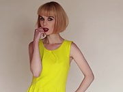 Mia - Valentine - in Yellow Dress Fun