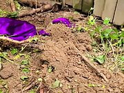 Purple Cache Dress Gets Buried