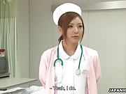 Stunning Japanese nurse gets creampied after being roughly p
