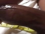 Jacking off over measure tape 